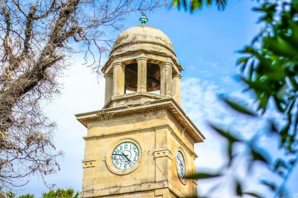 Clock tower of the garden