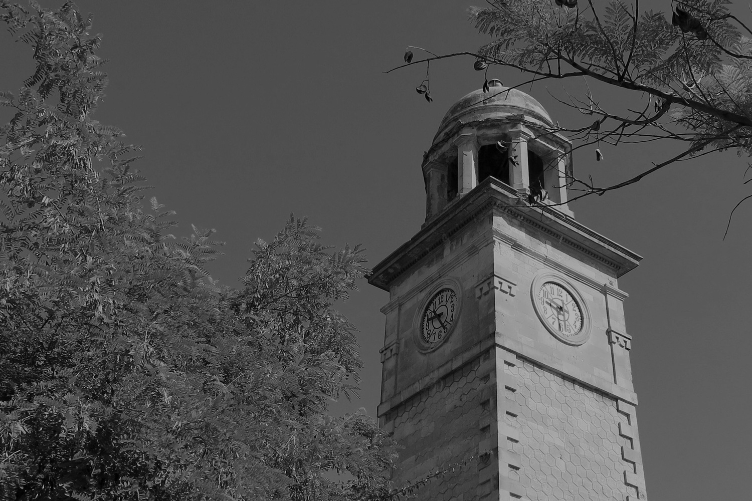 Clock tower near the gardens