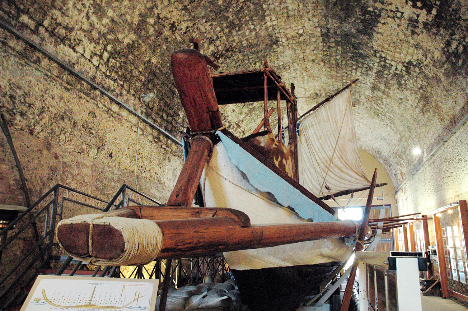 The Minoan Ship from below inside the storage room
