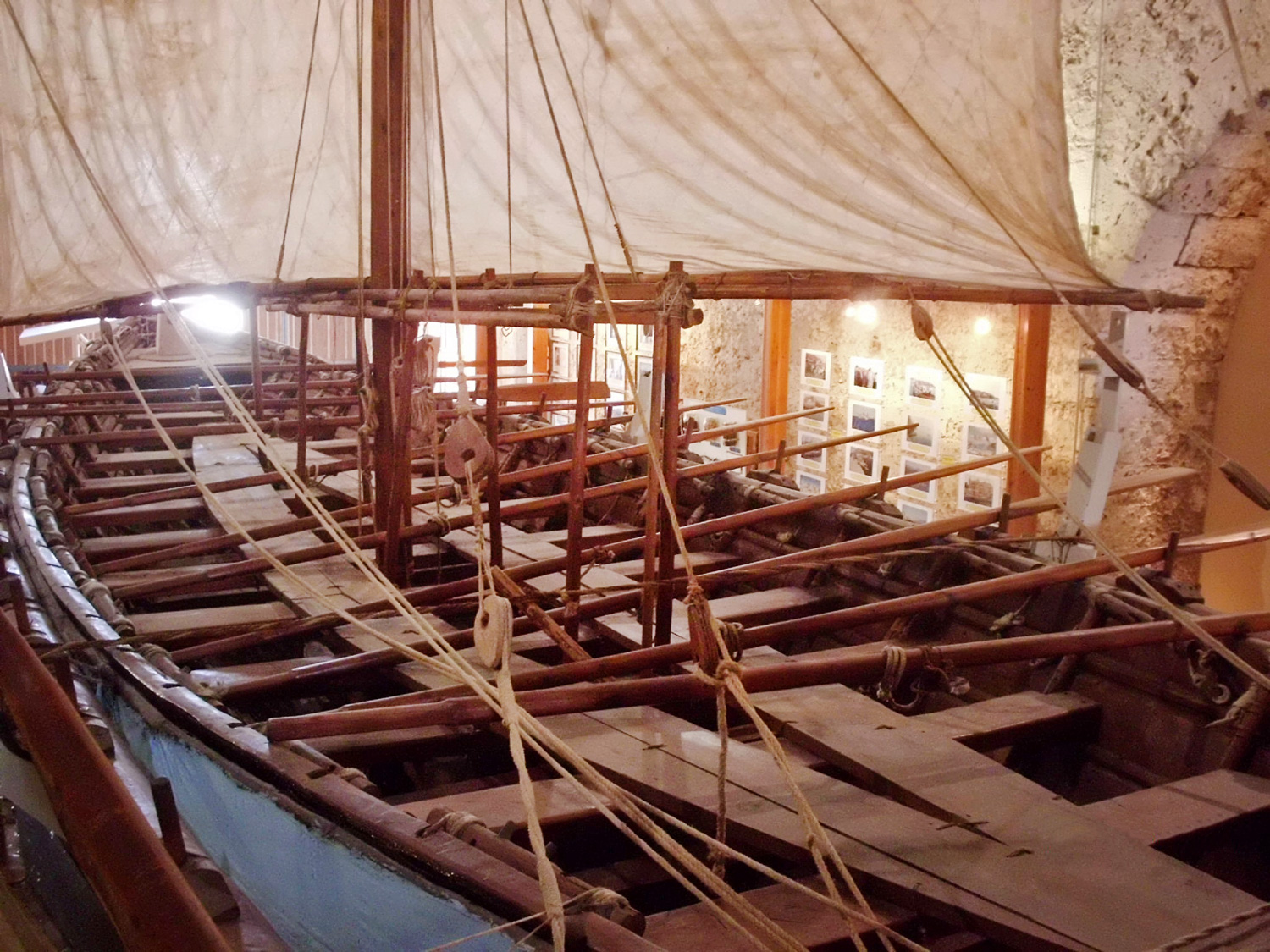 The Minoan Ship inside the storage room