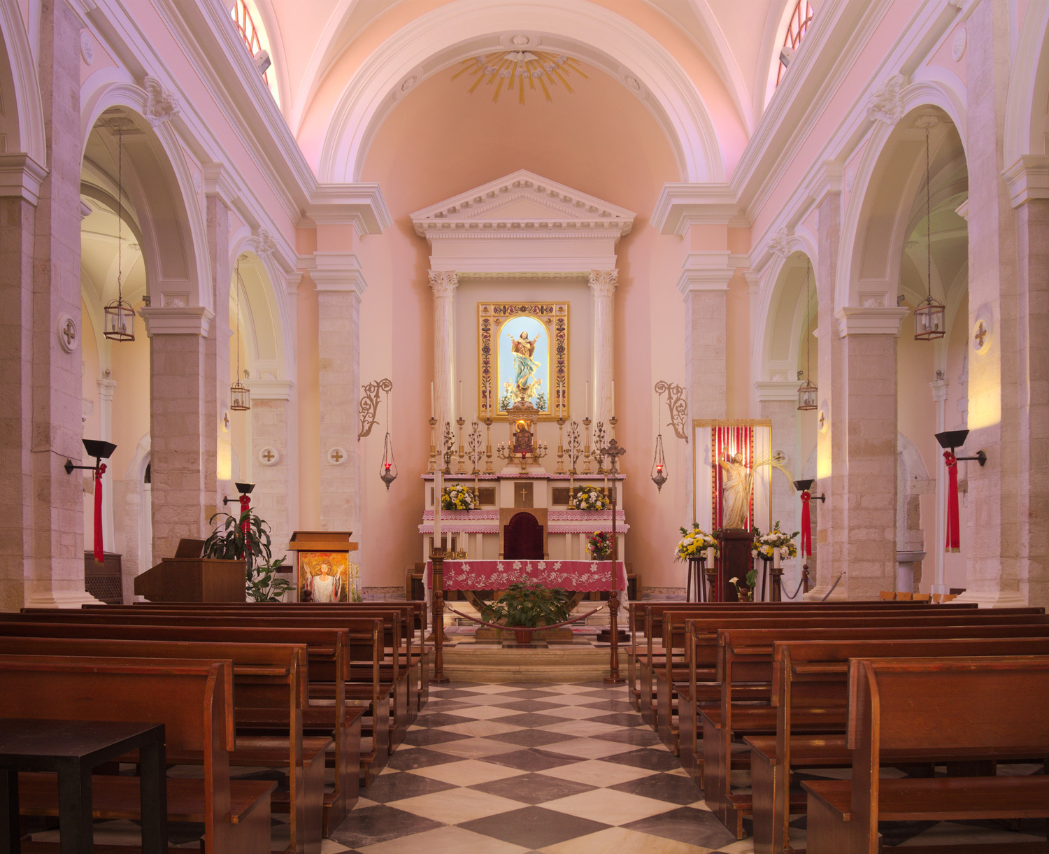 Inside the Catholic Church of Chania